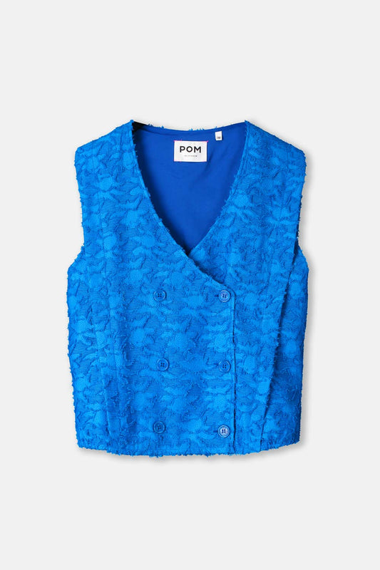 POM Amsterdam Tops TOP - Ocean Blue Jacquard