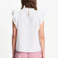 POM Amsterdam Tops TOP - Ruffles Crispy White