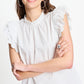 POM Amsterdam Tops TOP - Ruffles Crispy White