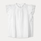 POM Amsterdam Tops TOP - Ruffles Crispy White