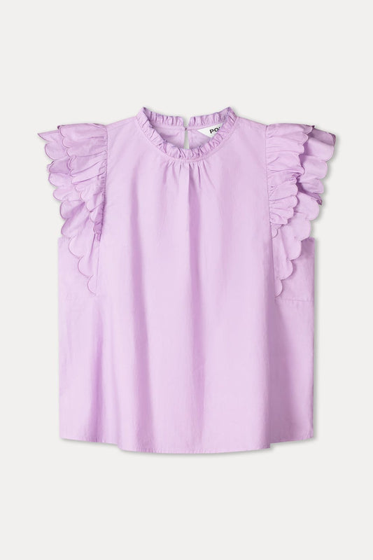 POM Amsterdam Tops TOP - Ruffles Lavender