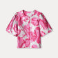 POM Amsterdam Tops TOP - Urban Flora Blue Jacquard