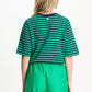 POM Amsterdam Tshirts TSHIRT - Stripe Green Blue