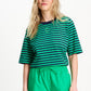 POM Amsterdam Tshirts TSHIRT - Stripe Green Blue
