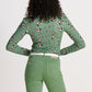 POM Amsterdam Turtlenecks COL ROULÉ - Flower Swirl Green