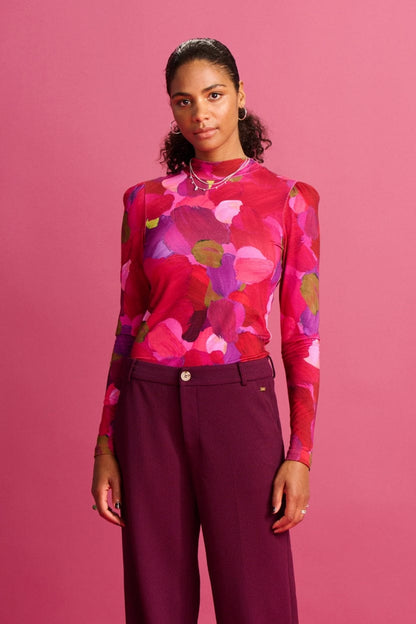 POM Amsterdam Turtlenecks Pink / 34 COL ROULÉ - Brushwork Fiery Pink