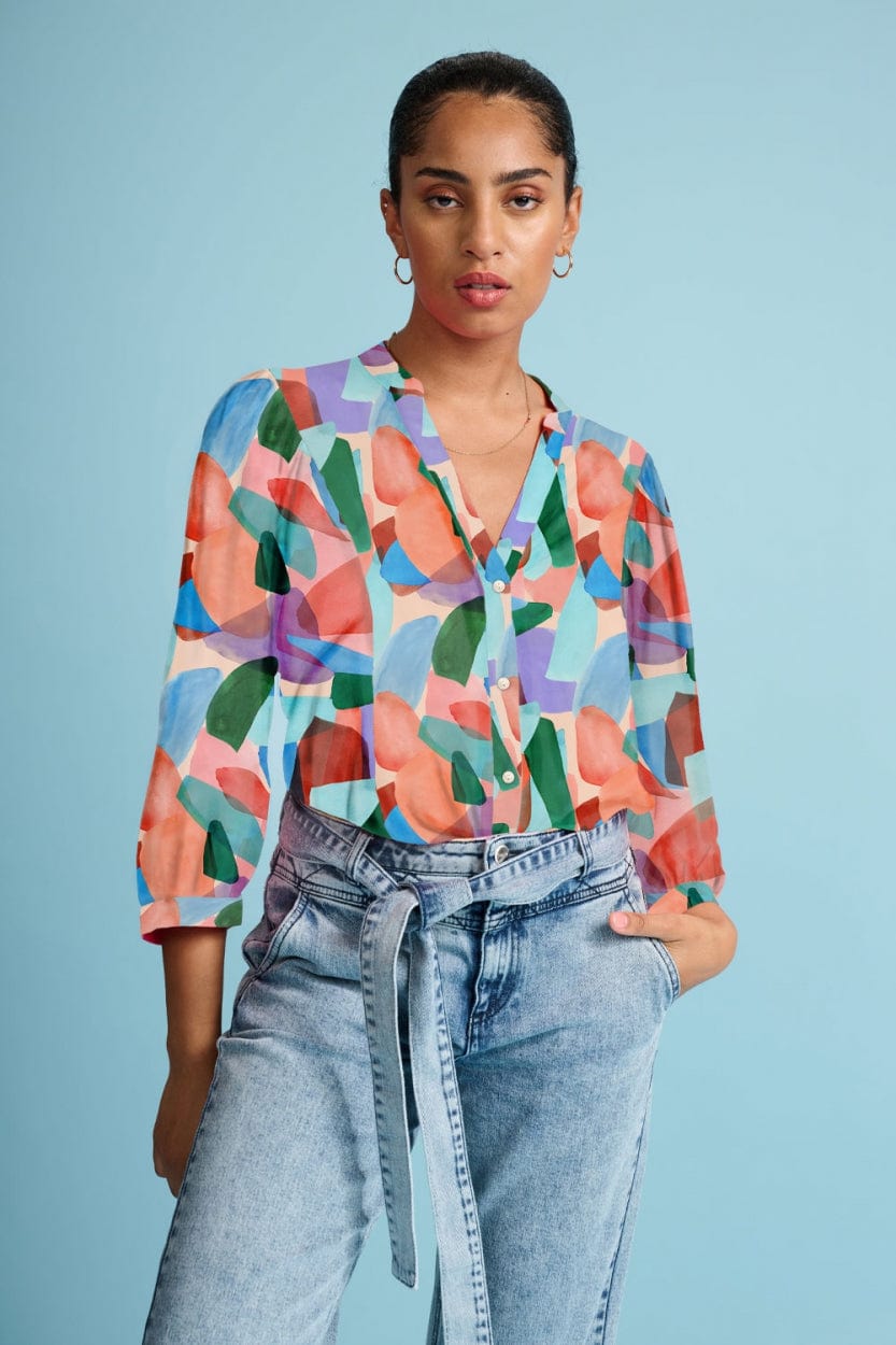 POM Amsterdam Blouses Orange / 34 BLOUSE - Elements Love