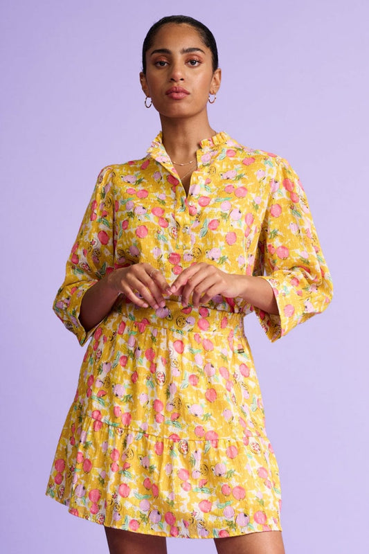 POM Amsterdam Blouses Yellow / 34 BLOUSE - Mia Pomegranate Yellow