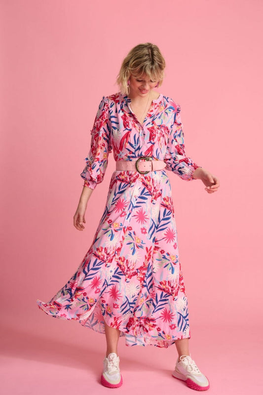 POM Amsterdam Dresses ROBE - Botanical Pink