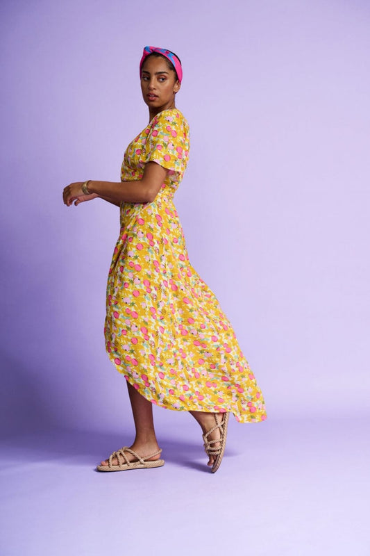 POM Amsterdam Dresses ROBE - Pomegranate Yellow