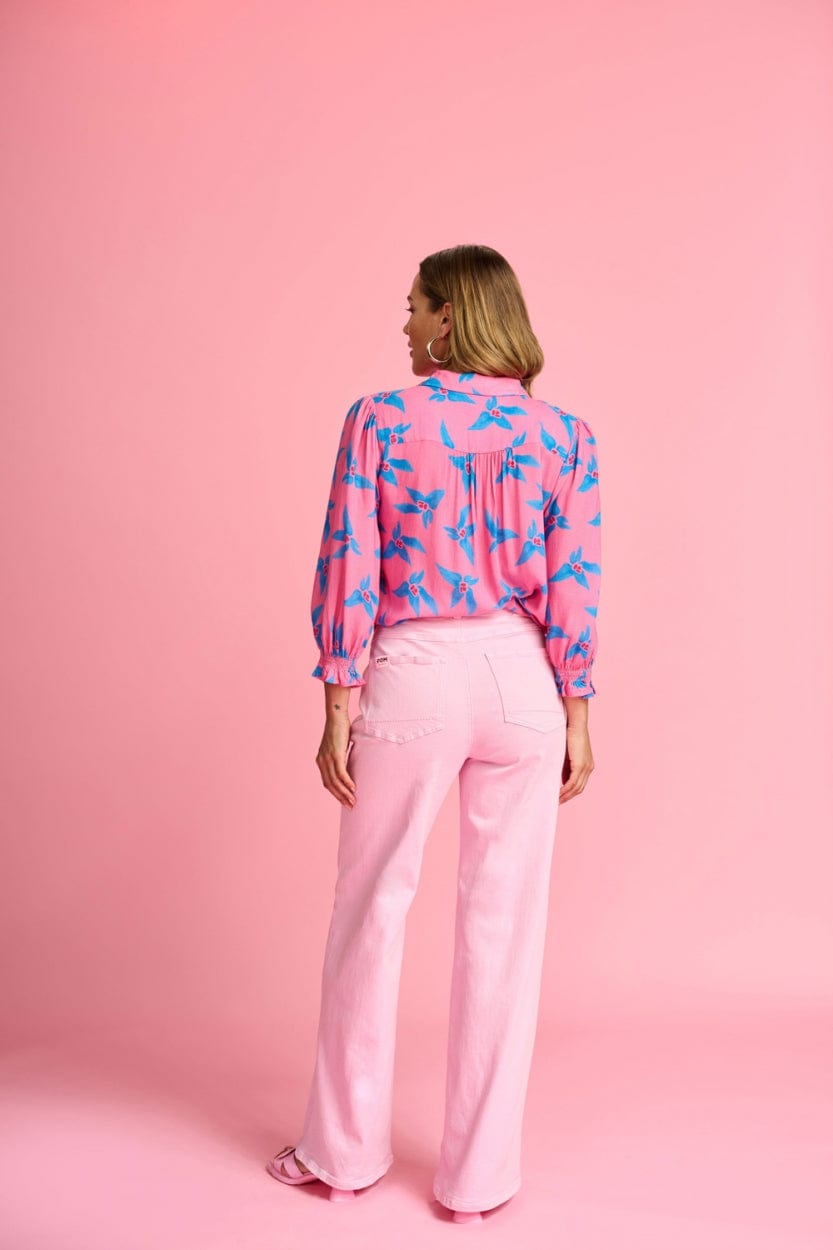 POM Amsterdam Jeans JEANS - Wide Leg Lilac Pink