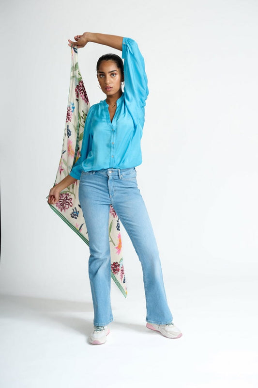 POM Amsterdam Shawls Beige / OS ÉCHARPE - Garden Bloom