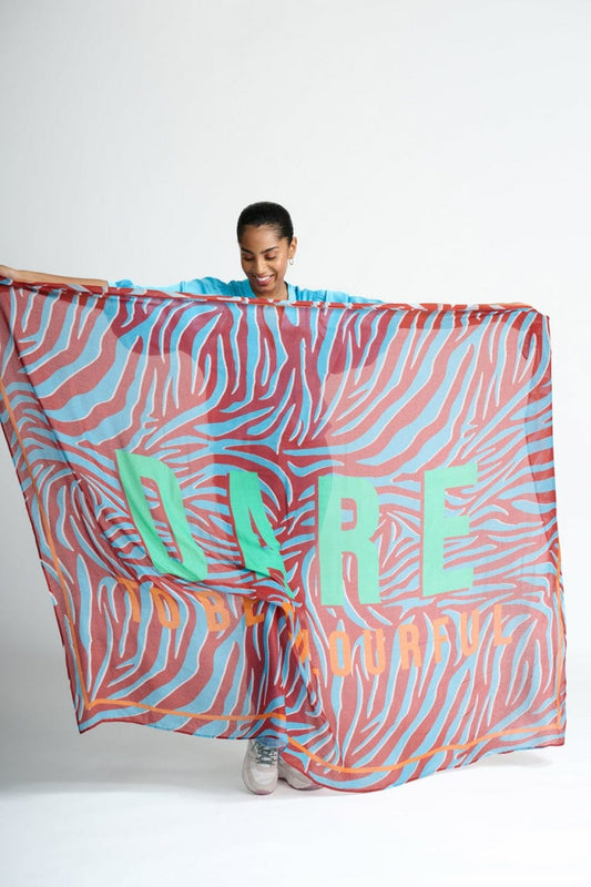 POM Amsterdam Shawls Blue / OS ÉCHARPE - Dare to be Zebra