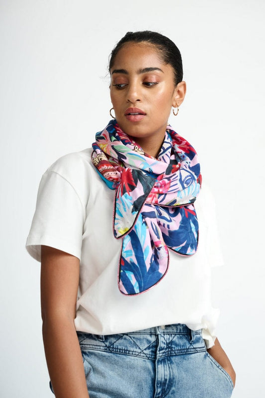 POM Amsterdam Shawls Blue / OS ÉCHARPE - Double Botanical