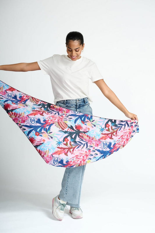 POM Amsterdam Shawls Blue / OS ÉCHARPE - Double Botanical