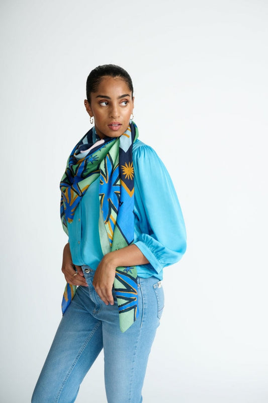 POM Amsterdam Shawls Green / OS ÉCHARPE - All Eyes on You