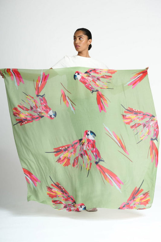 POM Amsterdam Shawls Green / OS ÉCHARPE - Parrots Green