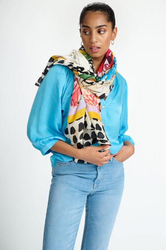POM Amsterdam Shawls Orange / OS ÉCHARPE - Tropical Bouquet