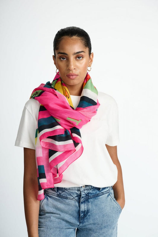 POM Amsterdam Shawls Pink / OS ÉCHARPE - Dare to be Sweetness