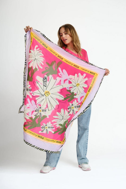 POM Amsterdam Shawls Pink / OS ÉCHARPE - Oopsy Daisy Pink