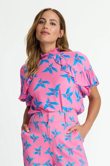 POM Amsterdam Tops TOP - Origami Flower Pink